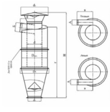 чертеж циклона ЦОЛ в Елабуге
