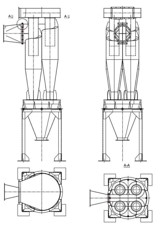 чертеж циклона У21-ББЦ в Елабуге